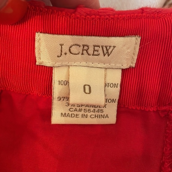 J.CREW Pencil Skirt Exploded Eyelet Watermelon Red Pink No.2 Pencil Size 0 XS - Picture 7 of 8